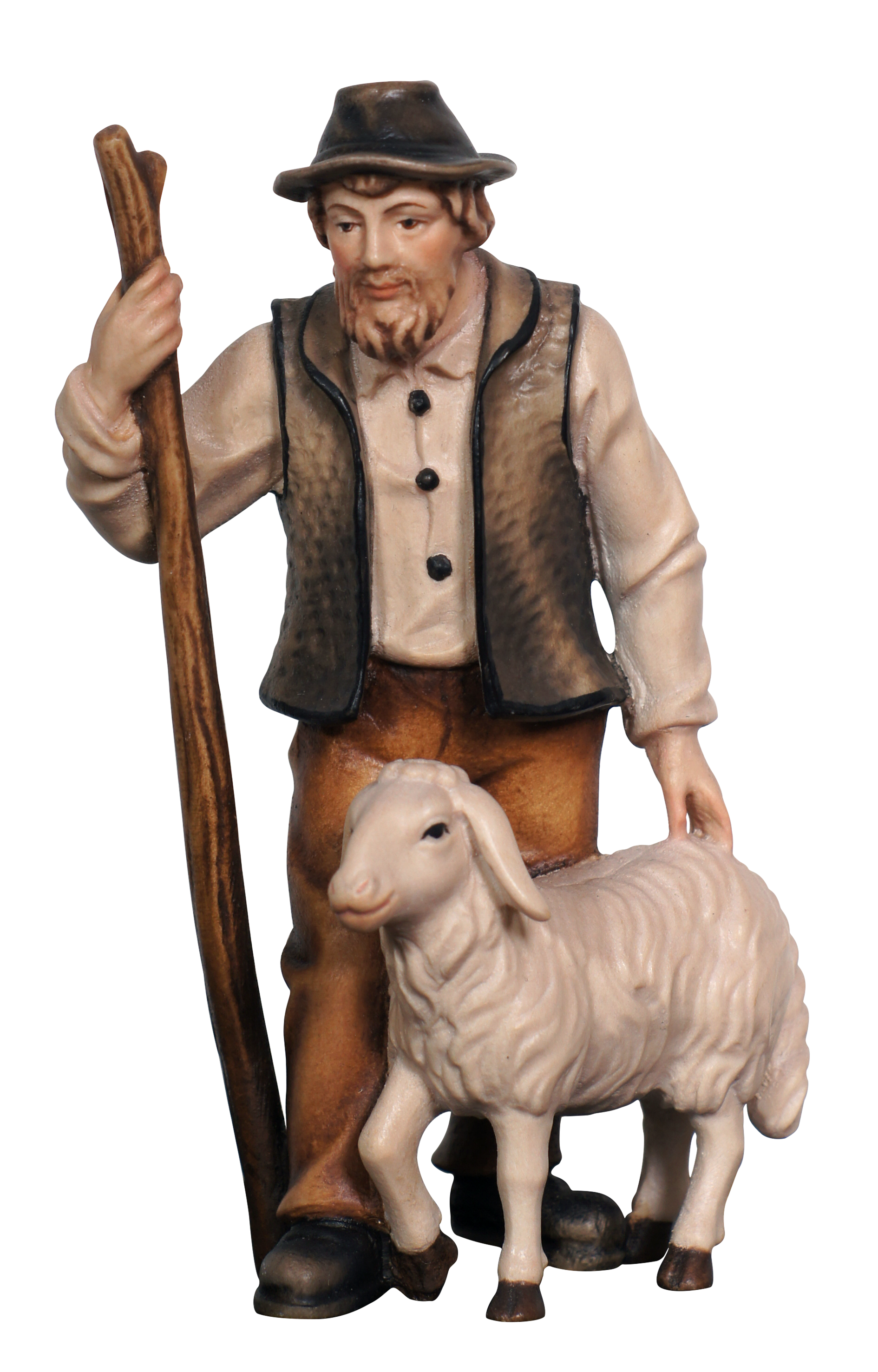 MA Shepherd with sheep and stick